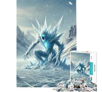 Puzzle de 1000 pièces Monstre de Glace dans Un Paysage gelé Activités Amusantes à la Maison Jeu éducatif de Course de Vitesse Manuelle pour Les 14 Ans et Plus (38x26cm)