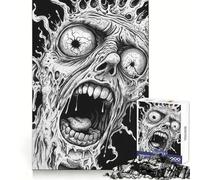 Puzzle de 1000 pièces Monstre Hurlant pour Adolescents, Jeu de logique et de Train, Anti-Stress, découpe Lisse, Cadeau mémorable (50x75cm)