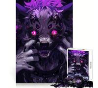 Puzzle de 1000 pièces Monstre Loup Violet pour Adolescents Jeu Intelligent et divertissant Image à Assembler (38x52cm)