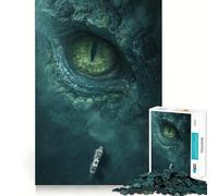 Puzzle de 1000 pièces Monstre Reptilien pour Adultes et Adolescents Jeu Intellectuel À Offrir à la Maison Découpe de Qualité Cadeau Classique (50x75cm)