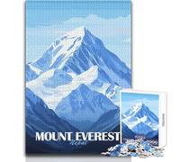 Puzzle de 1000 pièces Mont Everest Népal - Un Moyen Relaxant d'occuper Son Temps Libre - Découpe précise et régulière - Dimensions 50x75cm