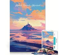 Puzzle de 1000 pièces « Mont Saint Michel » de qualité supérieure - Jouet d'art pour la promotion des capacités cognitives - Jeu de loisirs et d'anniversaire (38 x 26 cm)