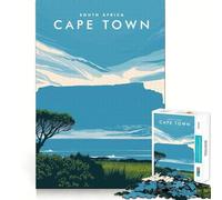 Puzzle de 1000 pièces Montagne du Cap Découpe précise Jeu Amusant et Stimulant pour l'esprit Jeu de détente Cadeau d'anniversaire Activité Artistique (38x52cm)
