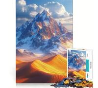 Puzzle de 1000 pièces Montagne enneigée et désert pour Adolescents Un Puzzle Qui améliore la mémoire, Confortable et Relaxant, aux découpes fermes, idéal comme Cadeau Festif (38x52cm)