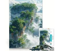 Puzzle de 1000 pièces Montagne Flottante Mystique pour Adolescents, Jeu d'entraînement cérébral, Art apaisant et Amusant à Assembler, Objet de Collection (38x26cm)