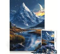 Puzzle de 1000 pièces Montagne, Pic et Rivière Cadeau pour Adultes Jeu de réflexion Jouet pour Partager des Moments de complicité Découpe soignée Surprise d'anniversaire (38x52cm)