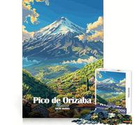 Puzzle de 1000 pièces Montagne Pico de Orizaba pour Adolescents améliore la mémoire, se détend, Bords précis, Cadeau créatif (50x75cm)