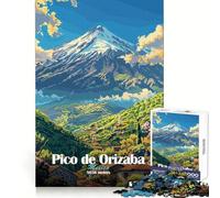 Puzzle de 1000 pièces Montagne Pico de Orizaba pour Adolescents renforce la mémoire, apaise et détend Finition de qualité (38x26cm)