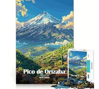Puzzle de 1000 pièces Montagne Pico de Orizaba pour Adolescents renforce la mémoire, apaise et détend Finition de qualité (38x26cm)