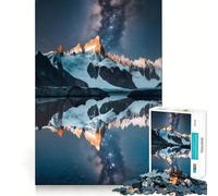 Puzzle de 1000 pièces Montagne sous la Voie lactée pour Adolescents Jeu intellectuel, Moments de Partage, découpe de qualité, Cadeau mémorable (50x75cm)