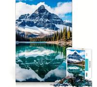 Puzzle de 1000 pièces Montagnes au Bord d'un lac, idéal pour Adolescents, Un Jeu de réflexion Amusant et de qualité supérieure, Un Cadeau attentionné (38x52cm)