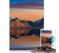 Puzzle de 1000 pièces Montagnes et lac pour Adultes et Adolescents, Jeu de logique, détente, découpe de précision, (38x52cm)