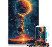 Puzzle de 1000 pièces Montagnes et Planètes pour Adultes Jeu de logique Fine Silencieux et Amusant Bords Nets Cadeau mémorable (38x52cm)