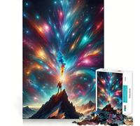 Puzzle de 1000 pièces Montagnes se dressant vers Le Ciel pour Adolescents Jeu de logique et d'adresse Décoration Murale Amusante et Facile à découper (38x52cm)