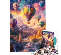 Puzzle de 1000 pièces Montgolfières dans Un Ciel de rêve Puzzle pour Adolescents Difficile Difficile Chaque pièce est Unique Jouets Jeux éducatifs (Dimensions 38x26cm)