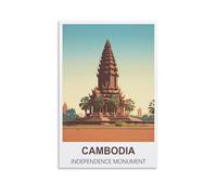 Puzzle de 1000 pièces - Monument de l'indépendance du Cambodge - Jeu de Puzzle en Papier de 1000 pièces - Jouet pour Adultes - Jeu de décompression - 70 x 50 cm