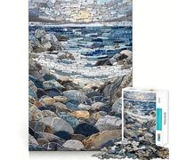 Puzzle de 1000 pièces Mosaïque de Plage rocheuse pour Adultes Un Jeu d'assemblage Artistique pour développer la mémoire et se détendre (50x75cm)