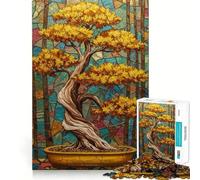 Puzzle de 1000 pièces,Motif bonsaï Abstrait,Jeu d'assemblage précis,Jouet de Construction Silencieux,idéal pour Un Anniversaire (38x26cm)