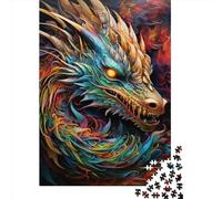 Puzzle de 1000 pièces, Motif Dragon, carré, pour Adultes, en Papier, décoration intérieure, 38 x 26 cm.