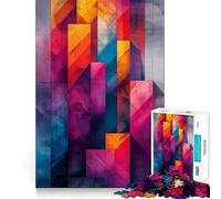 Puzzle de 1000 pièces,Motif géométrique,découpe précise,Jeu de réflexion,Cadeau Facile,Cadeau d'anniversaire Amusant (38x26cm)