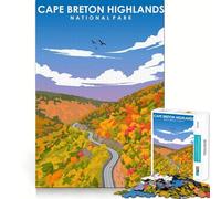 Puzzle de 1000 pièces,Motif « Hauts-Fonds du Cap-Breton »,pièces aux Contours Nets,Jeu de développement cognitif,Moment de Calme et de Divertissement,décoration de Noël (38x26cm)