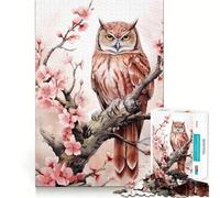 Puzzle de 1000 pièces, motif oiseaux et chouettes, aquarelle, articulations pointues, jeu de logique, jeu confortable, (50 x 75 cm)