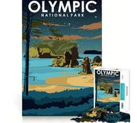 Puzzle de 1000 pièces,Motif Parc National Olympique,Art précis,Jeu de Construction Amusant et Stimulant pour l'esprit,Jouet pour se détendre et Passer Un Moment agréable,décoration de Noël (38x26cm)