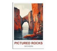 Puzzle de 1000 pièces, Motif rochers du Michigan, Puzzle Classique pour Enfants, Puzzle Stimulant et Difficile pour Adultes et Adolescents, 52 x 38 cm