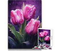 Puzzle de 1000 pièces, Motif Tulipe Idéal pour des Moments de détente à la Maison Jeu de Construction Durable et précis Dimensions:38x52cm