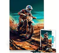 Puzzle de 1000 pièces Moto pour Adultes, Jeu d'entraînement cérébral, Image Douce et relaxante Assembler, Joli Cadeau (38x52cm)
