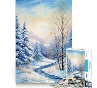 Puzzle de 1000 pièces Murmure d'hiver pour Adultes,Jeu Stimulant l'esprit,découpe Laser pour Un Assemblage Parfait,activité Amusante en Famille Le Soir (38x26cm)