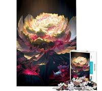 Puzzle de 1000 pièces Murmures de pivoines gracieuses Jeu éducatif captivant pour développer la Patience l’Art et la logique (38x52cm)
