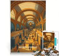 Puzzle de 1000 pièces Musée D'Orsay Paris, Décoration Murale Jouet, Un défi à relever, Renforce l'amour Entre Les Couples 50x75cm
