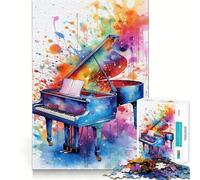 Puzzle de 1000 pièces Musique de Piano pour Adolescents Améliore la mémoire, détente mentale, Cadeau créatif aux Bords Nets (38x26cm)