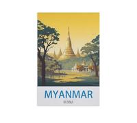 Puzzle De 1000 Pièces,Myanmar, Birmanie,Jeu De Puzzle pour Adultes Et Adolescents(38x26cm)-GD77
