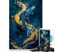 Puzzle de 1000 pièces Nager dans l'or pour Adolescents stimule la mémoire, se détend et s'amuse Bords précis Un Cadeau attentionné 38x52cm