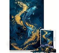 Puzzle de 1000 pièces Nager dans l'or pour Adolescents stimule la mémoire, se détend et s'amuse Bords précis Un Cadeau attentionné 38x52cm