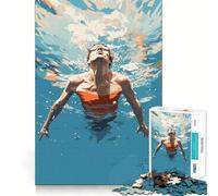 Puzzle de 1000 pièces Nageur pour Adultes Un Jeu de réflexion Stimulant et Relaxant, avec Une découpe Parfaite et Un Cadeau mémorable 38x52cm