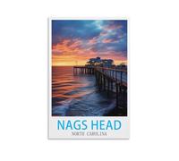 Puzzle de 1000 pièces Nags Head, Caroline du Nord. Jeu de Puzzle de 1000 pièces pour Adultes, Enfants et Adolescents. Jeu pour Les Grandes familles. Dimensions : 38 x 26 cm.