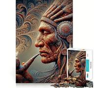 Puzzle de 1000 pièces Native Spirit Rhythms pour Adultes Jeu de logique Fine Silencieux et Amusant Bords Nets Cadeau mémorable (50x75cm)