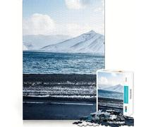 Puzzle de 1000 pièces Nature des Montagnes enneigées pour Adultes Jeu d'exercice Mental, détente, découpe de précision, Cadeau élégant (38x52cm)