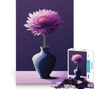 Puzzle de 1000 pièces Nature Morte, Fleurs et Vase pour Adolescents Renforce la mémoire Calme et sérénité Qualité supérieure Cadeau de Noël idéal 38x26cm