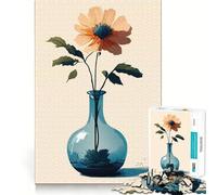 Puzzle de 1000 pièces Nature Morte, Fleurs et Vase pour Adolescents Renforce la mémoire Calme et sérénité Qualité supérieure Cadeau de Noël idéal 38x26cm