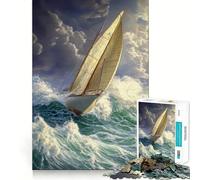 Puzzle de 1000 pièces Navigation à Travers la tempête pour Adolescents, Jeu Intelligent, Jeu de Groupe, Assemblage d'image, décoration Murale (50x75cm)