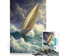 Puzzle de 1000 pièces Navigation à Travers la tempête pour Adolescents, Jeu Intelligent, Jeu de Groupe, Assemblage d'image, décoration Murale (38x26cm)