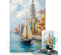 Puzzle de 1000 pièces Navigation à Venise pour Adolescents, défi intellectuel, Jeu Relaxant et Amusant, découpe précise, Cadeau Festif (38x52cm)