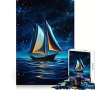 Puzzle de 1000 pièces Navigation sous Les étoiles pour Adultes, 50x75cm, idéal pour Un défi intellectuel, Un Jeu Facile et Amusant, et Une découpe précise Un Cadeau Original et Amusant