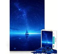 Puzzle de 1000 pièces Navigation sous Un Ciel étoilé pour Adolescents Un Cadeau saisonnier Relaxant et Amusant aux Contours Nets 50x75cm