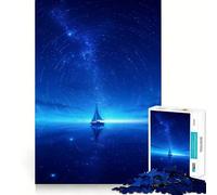 Puzzle de 1000 pièces Navigation sous Un Ciel étoilé pour Adultes, Jeu de réflexion, Jeu de Groupe, découpe Nette, Joli Cadeau 38x26cm