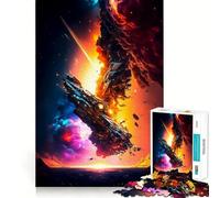 Puzzle de 1000 pièces Navire détruit pour Adultes, pour Un Jeu de logique raffiné et des Moments de détente Bords Nets Un Cadeau Charmant 50x75cm